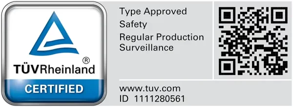 TUV certified