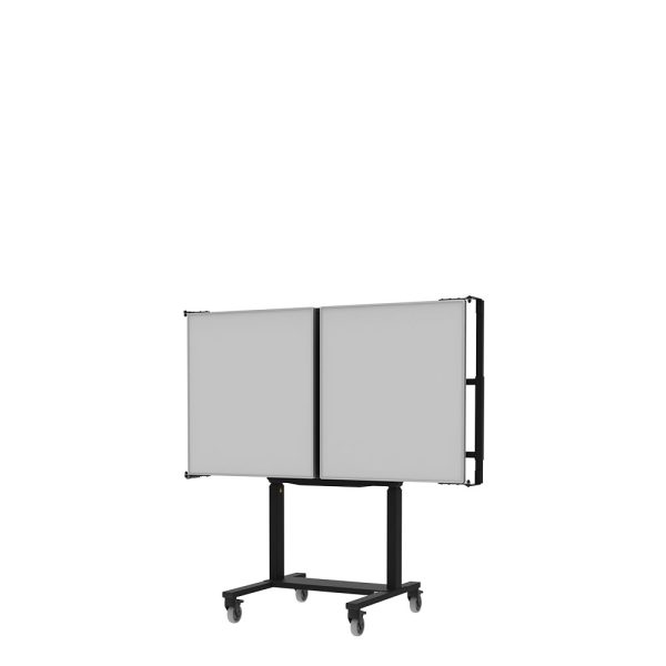Slimline trolley with a whiteboard on both sides of a screen closed