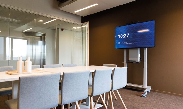 ergoxs-ergoframe-motion-dual-column-mobile-lift-tv-trolley-eff5251z-cablemanagementmodule-cmm01