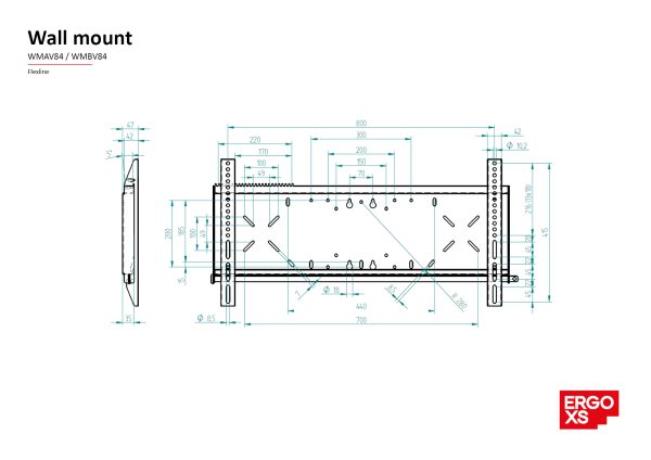 ErgoXS_TechInfo_Flexline_Wallmount_WMAV84_WMBV84