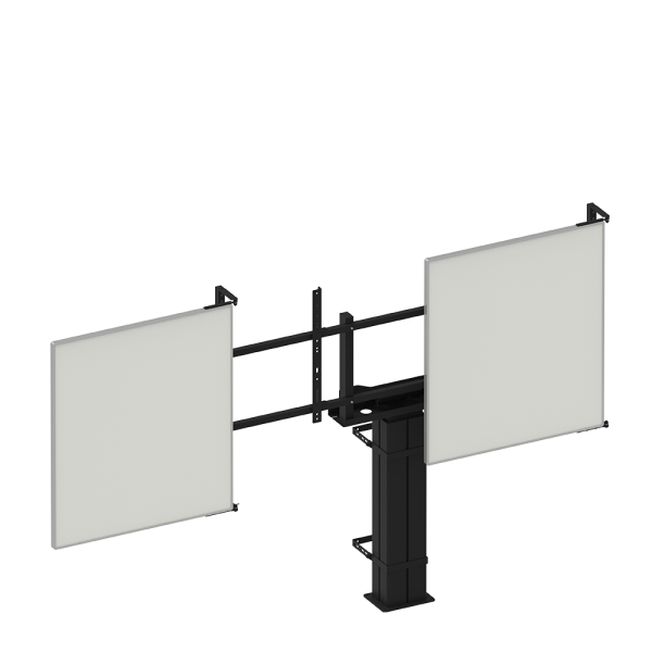 ergoxs-slimline-whiteboardframe-touch-wand-oplossing-schuinvooraanzicht-open-WBF65-WBF75-WBF86-op-master-maw4130b