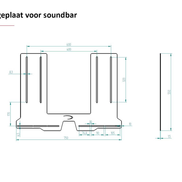 ErgoXS_TechInfo_ErgoFrame_Mounting front for soundbar_EFFSOUNDZ01