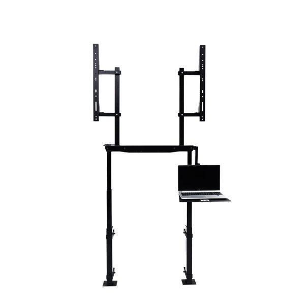 ergoxs-slimline-compact-wall-double-column-wall-floor-lift-front-view-cw2232b-high-laptop-shelf-efflap221z