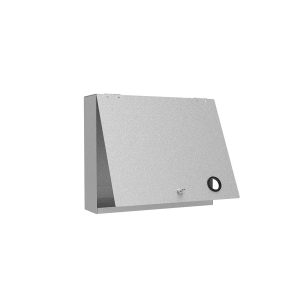 Grey rectangular jacket with flap