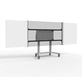 trolley with a whiteboard on both sides of a screen