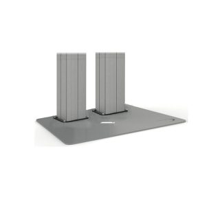 extra-large rectangular grey floor plate for attaching a two-legged wall floor lift to the floor