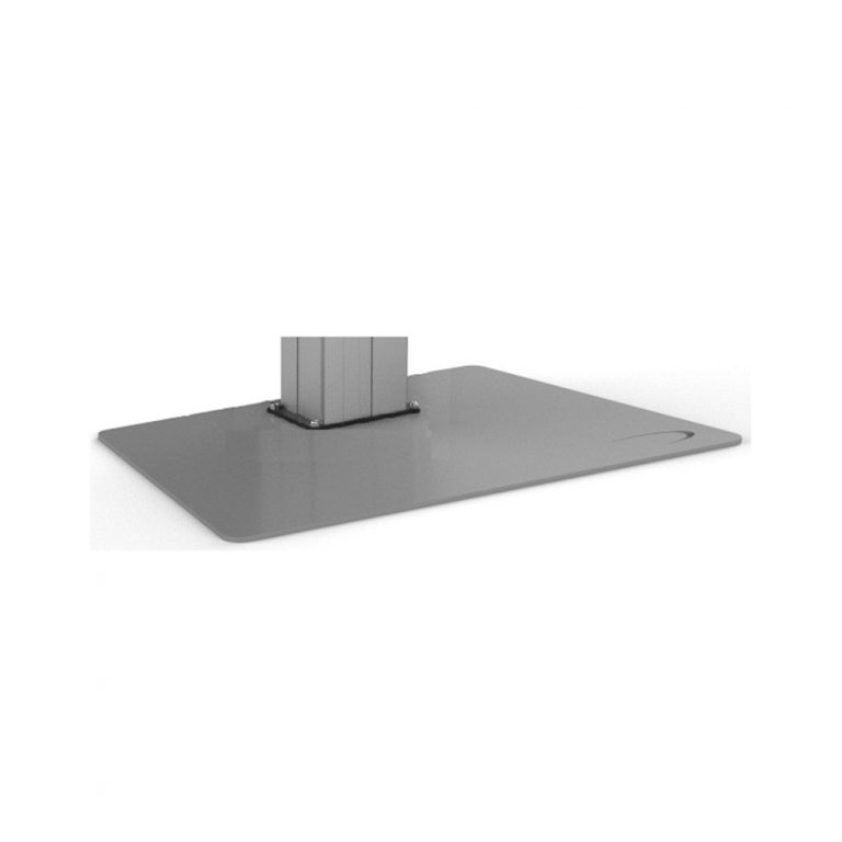 extra-large rectangular grey floor plate for attaching a wall floor lift to the floor
